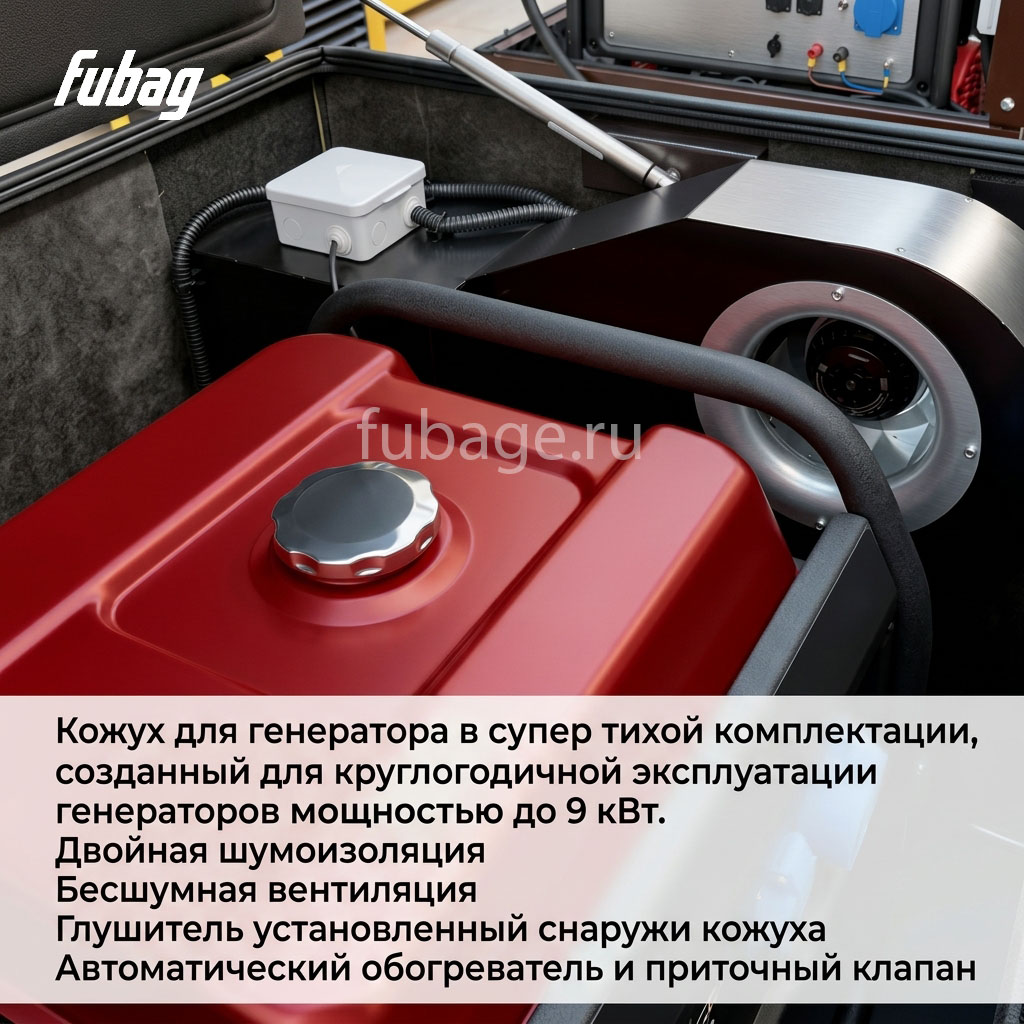 Кожух для генератора Fubag до 9 кВт зимний 1400SCW RAL 7024 купить официальный